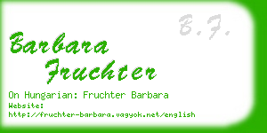 barbara fruchter business card